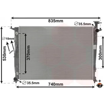 Radiateur, refroidissement du moteur VAN WEZEL 82012716