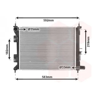 Radiateur, refroidissement du moteur VAN WEZEL 82012723