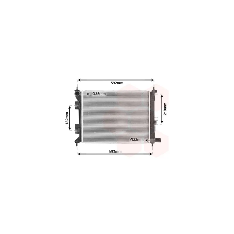 Radiateur, refroidissement du moteur VAN WEZEL 82012723