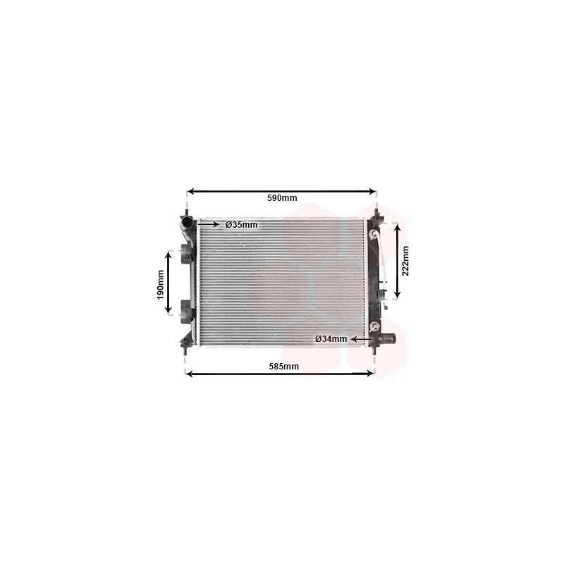Radiateur, refroidissement du moteur VAN WEZEL 82012725