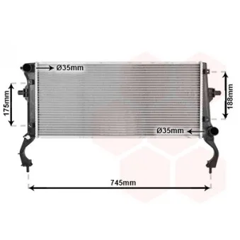 Radiateur, refroidissement du moteur VAN WEZEL 82012734