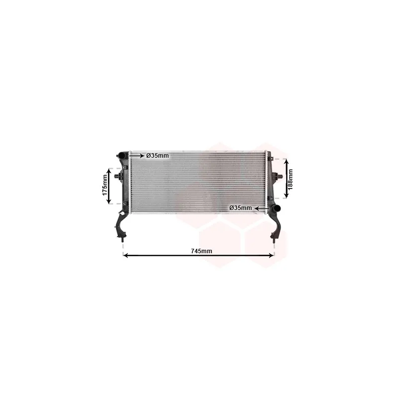 Radiateur, refroidissement du moteur VAN WEZEL 82012734