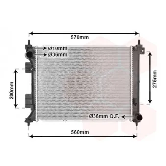 Radiateur, refroidissement du moteur VAN WEZEL 82012737