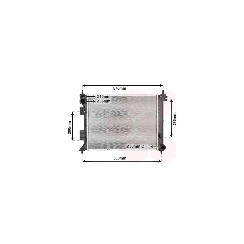 Radiateur, refroidissement du moteur VAN WEZEL 82012737