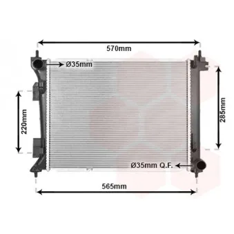 Radiateur, refroidissement du moteur VAN WEZEL 82012739