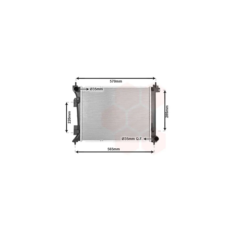Radiateur, refroidissement du moteur VAN WEZEL 82012739