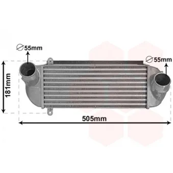 Intercooler, échangeur VAN WEZEL 82014702