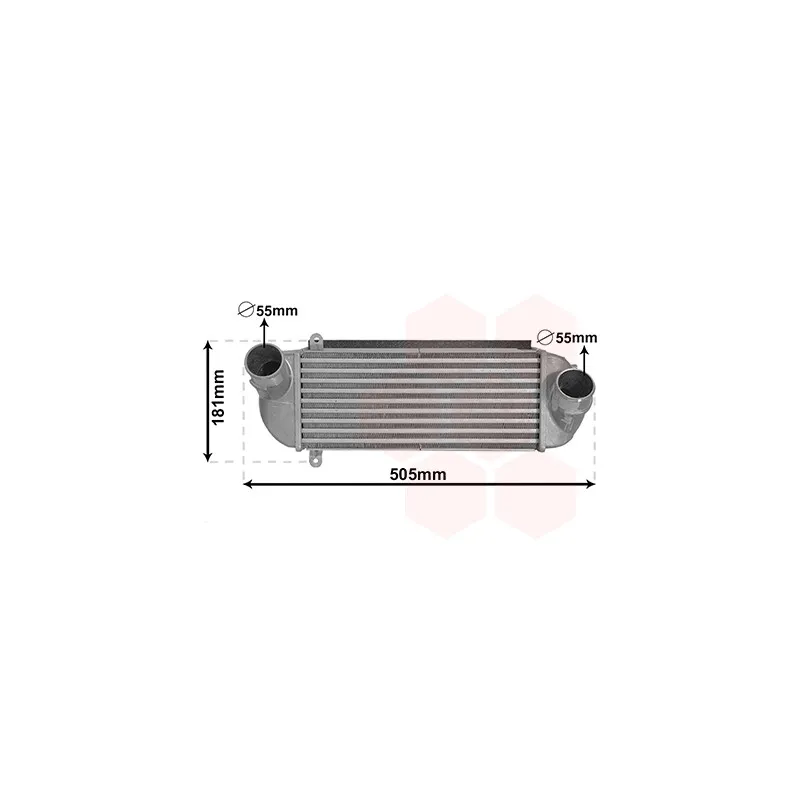 Intercooler, échangeur VAN WEZEL 82014702