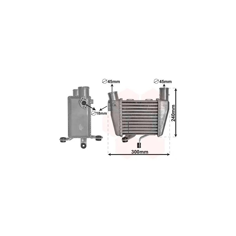 Intercooler, échangeur VAN WEZEL 82014704