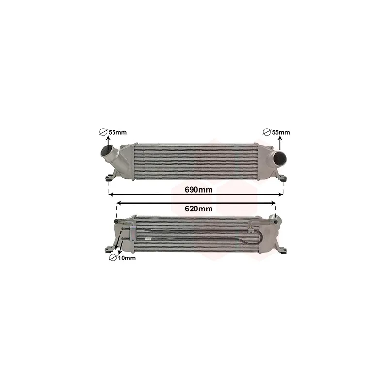 Intercooler, échangeur VAN WEZEL 82014705