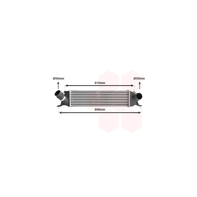 Intercooler, échangeur VAN WEZEL 82014706