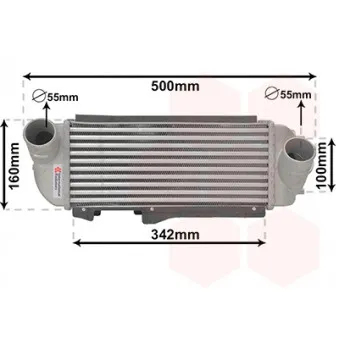 Intercooler, échangeur VAN WEZEL 82014707