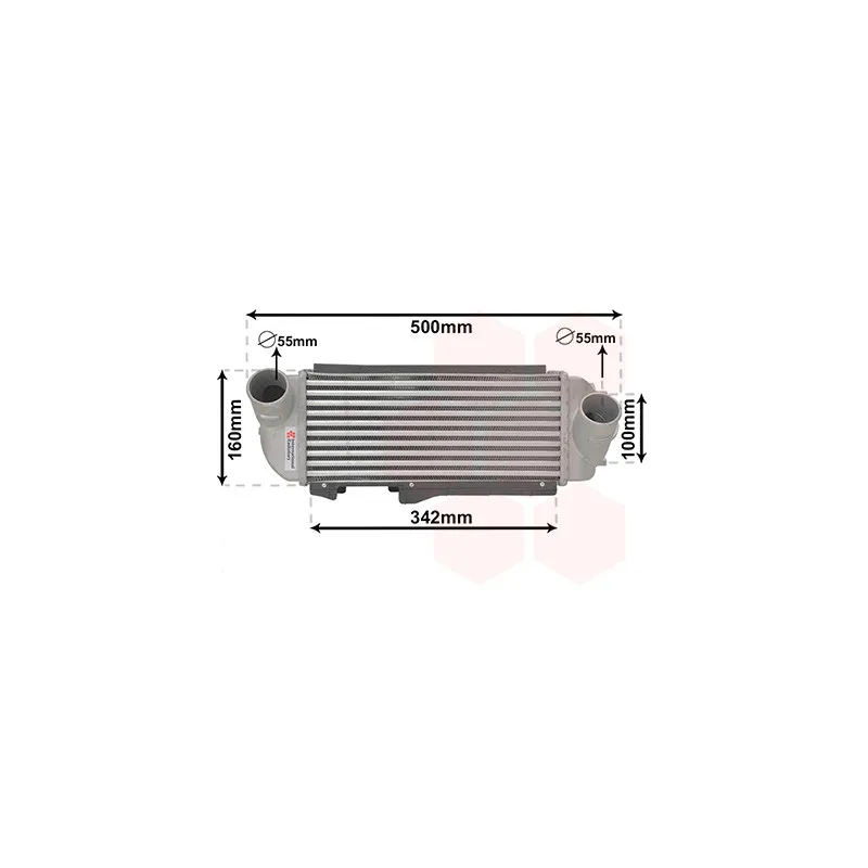 Intercooler, échangeur VAN WEZEL 82014707