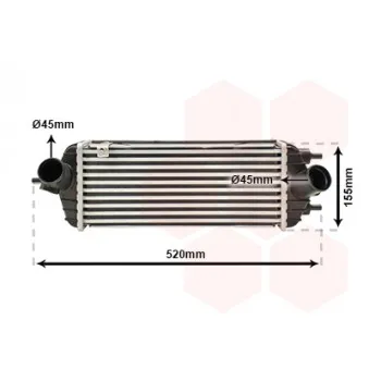 Intercooler, échangeur VAN WEZEL 82014708