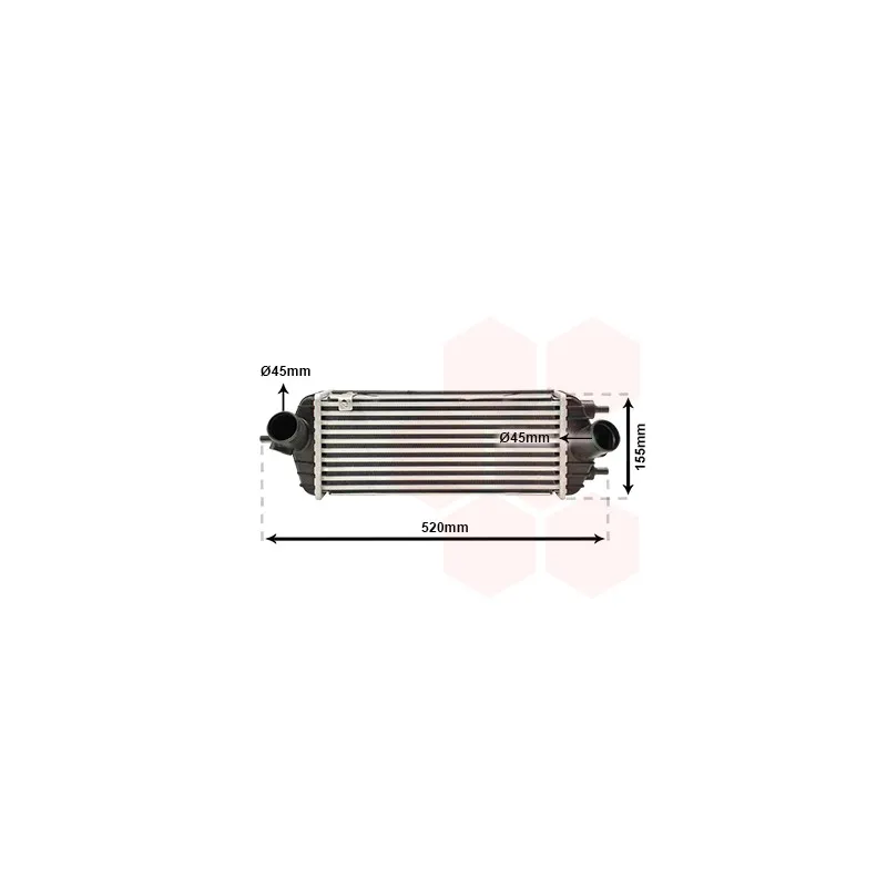Intercooler, échangeur VAN WEZEL 82014708