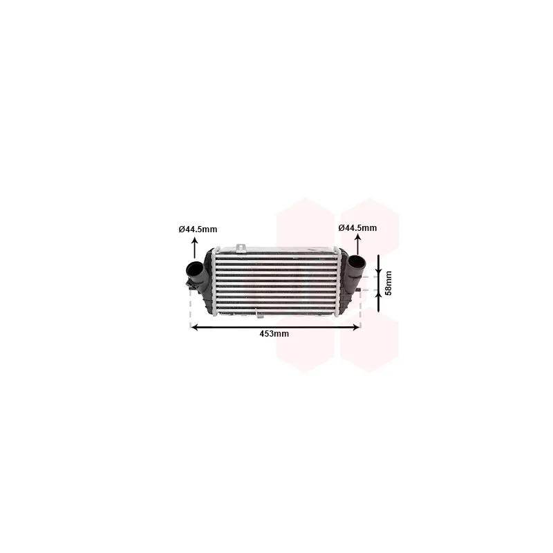 Intercooler, échangeur VAN WEZEL 82014711
