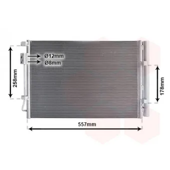 Condenseur, climatisation VAN WEZEL 82015700