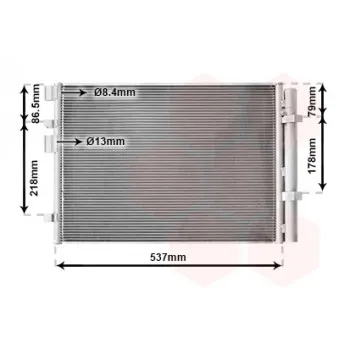 Condenseur, climatisation VAN WEZEL 82015707