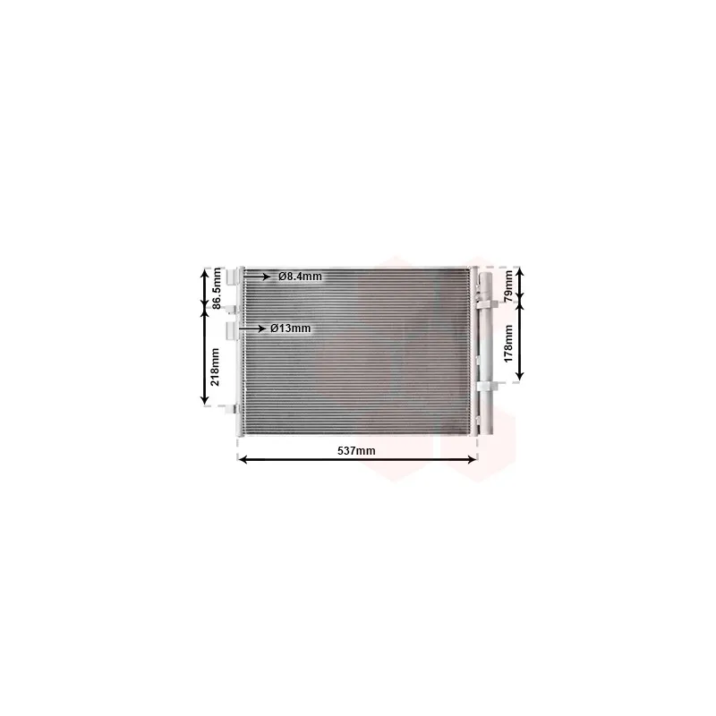 Condenseur, climatisation VAN WEZEL 82015707