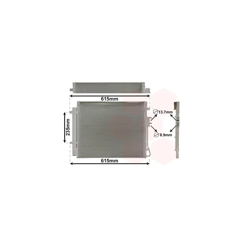 Condenseur, climatisation VAN WEZEL 82015709