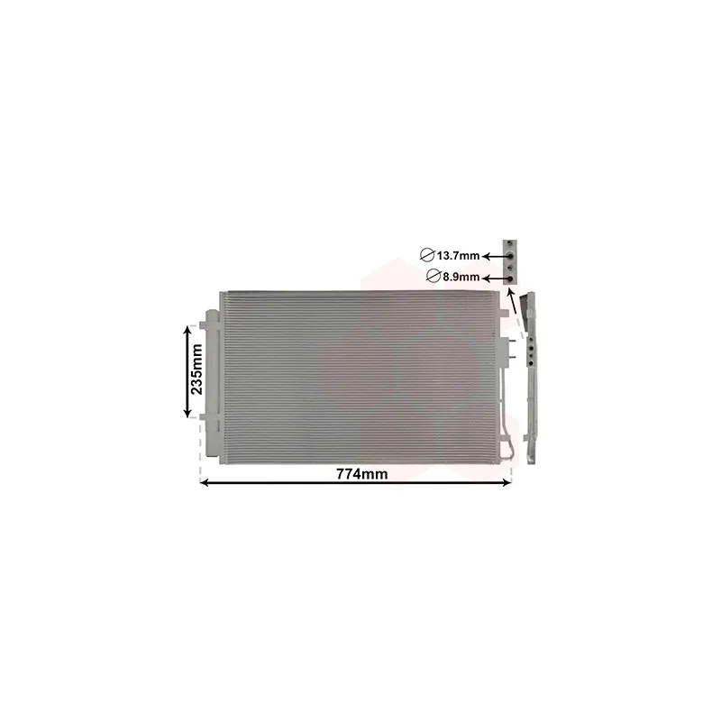 Condenseur, climatisation VAN WEZEL 82015710