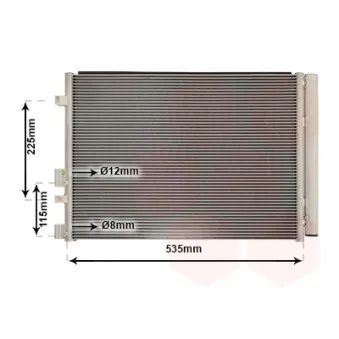 Condenseur, climatisation VAN WEZEL 82015711