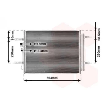 Condenseur, climatisation VAN WEZEL 82015712
