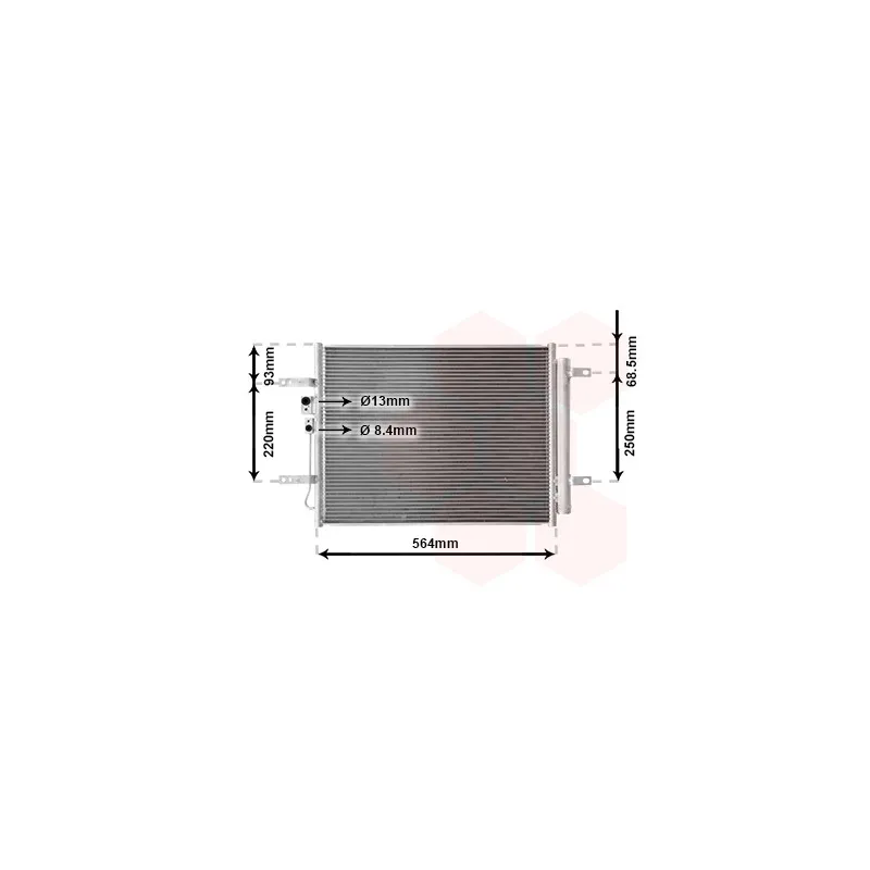 Condenseur, climatisation VAN WEZEL 82015712