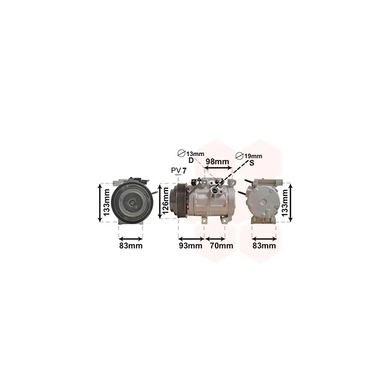 Compresseur, climatisation VAN WEZEL 8201K709