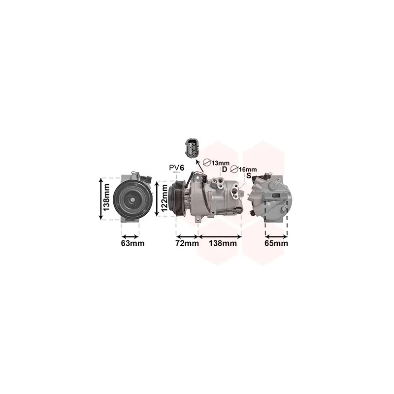 Compresseur, climatisation VAN WEZEL 8201K712