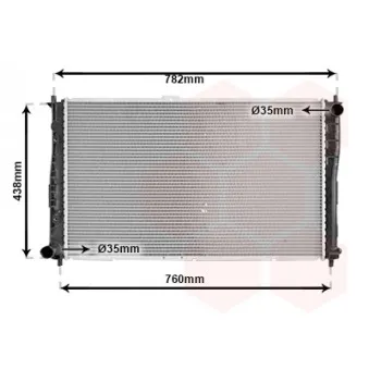 Radiateur, refroidissement du moteur VAN WEZEL 83002018