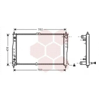 Radiateur, refroidissement du moteur VAN WEZEL 83002019