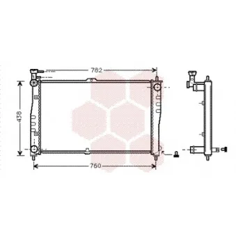 Radiateur, refroidissement du moteur VAN WEZEL 83002020