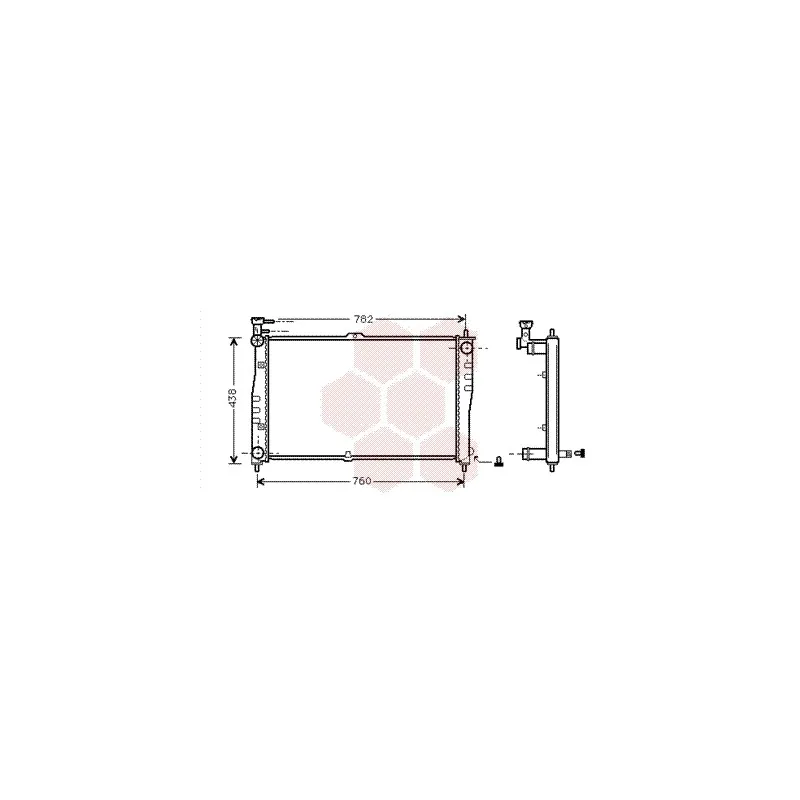 Radiateur, refroidissement du moteur VAN WEZEL 83002020