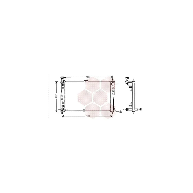 Radiateur, refroidissement du moteur VAN WEZEL 83002021
