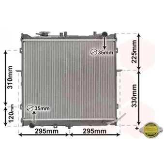 Radiateur, refroidissement du moteur VAN WEZEL 83002022