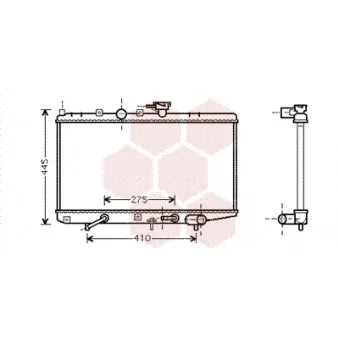 Radiateur, refroidissement du moteur VAN WEZEL 83002034