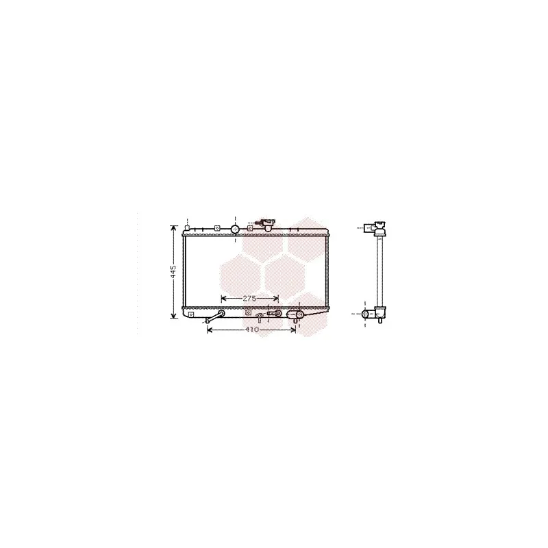 Radiateur, refroidissement du moteur VAN WEZEL 83002034