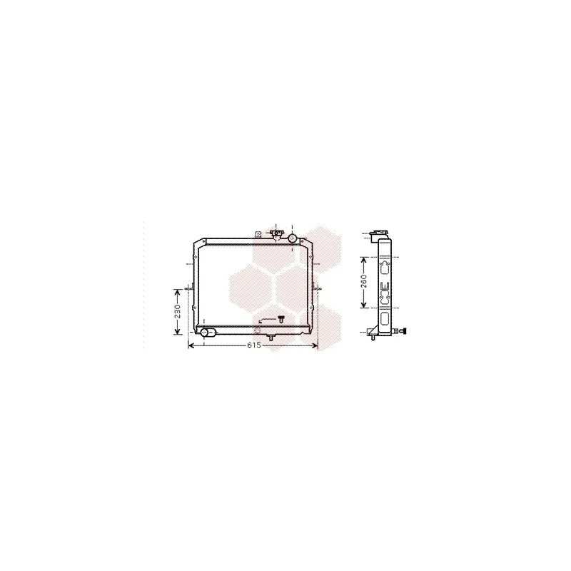 Radiateur, refroidissement du moteur VAN WEZEL 83002036