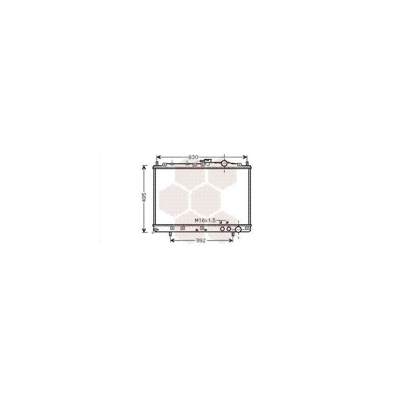 Radiateur, refroidissement du moteur VAN WEZEL 83002037