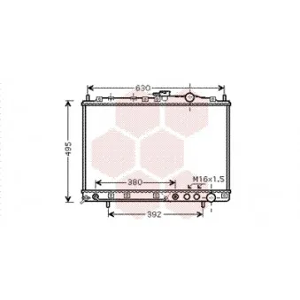 Radiateur, refroidissement du moteur VAN WEZEL 83002038