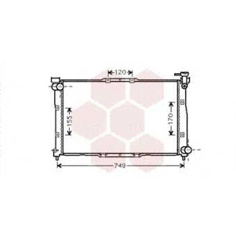 Radiateur, refroidissement du moteur VAN WEZEL 83002039