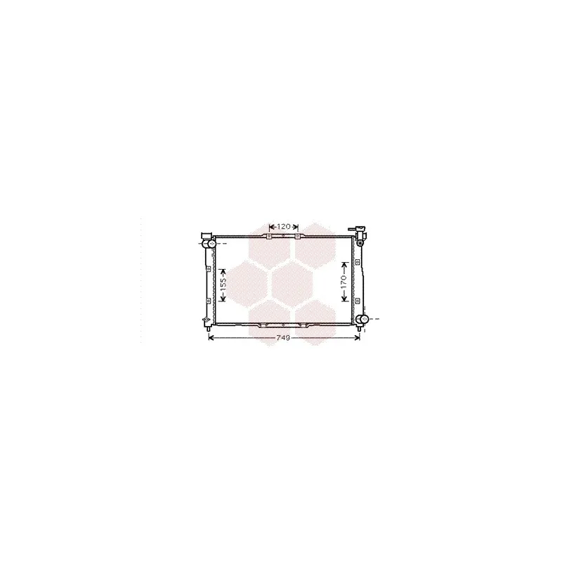 Radiateur, refroidissement du moteur VAN WEZEL 83002039