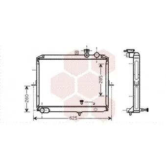 Radiateur, refroidissement du moteur VAN WEZEL 83002053