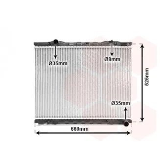 Radiateur, refroidissement du moteur VAN WEZEL 83002055