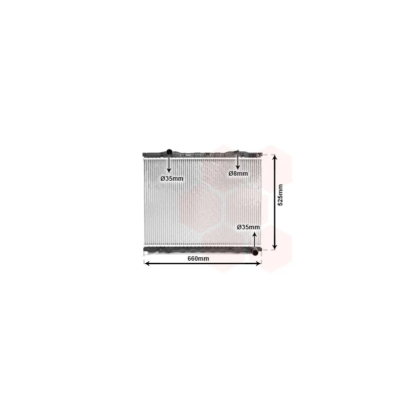 Radiateur, refroidissement du moteur VAN WEZEL 83002055
