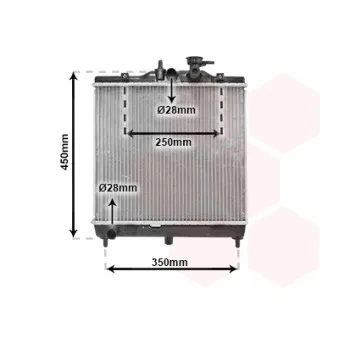 Radiateur, refroidissement du moteur VAN WEZEL 83002063