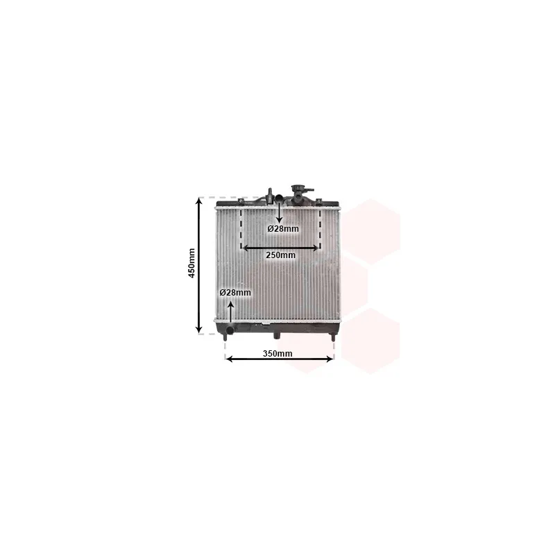 Radiateur, refroidissement du moteur VAN WEZEL 83002063