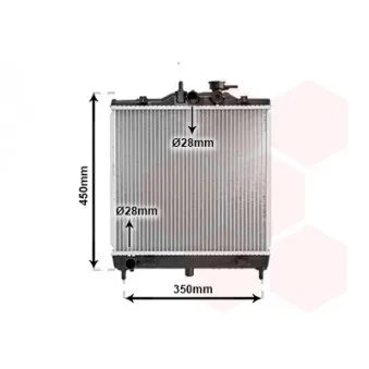 Radiateur, refroidissement du moteur VAN WEZEL 83002064