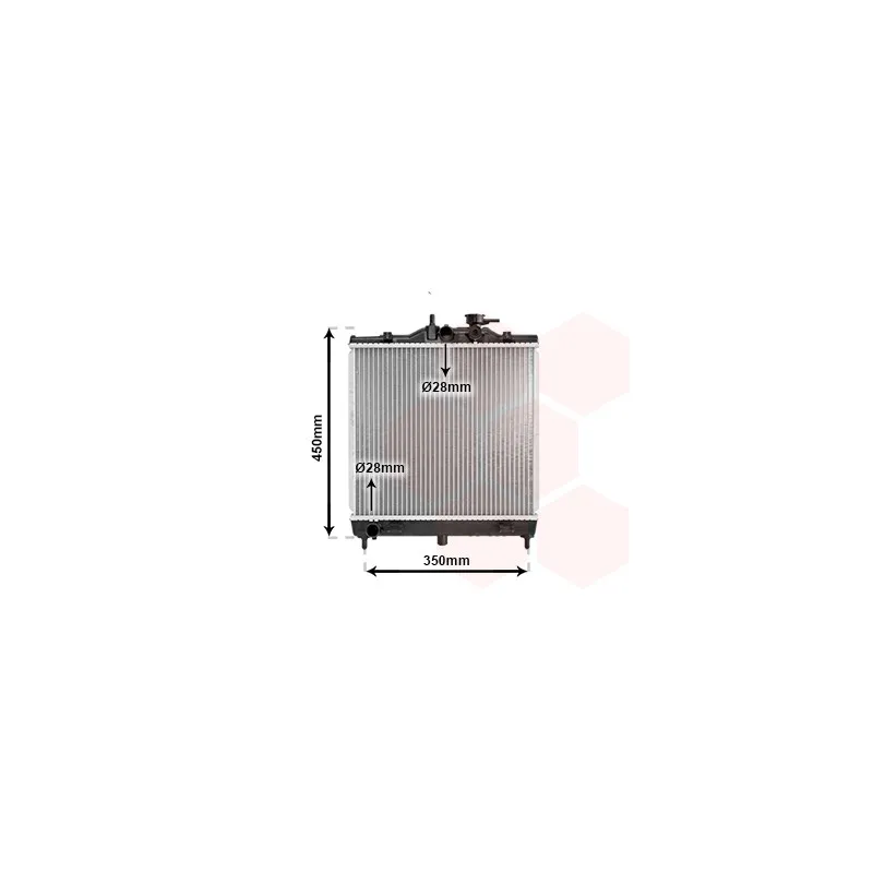 Radiateur, refroidissement du moteur VAN WEZEL 83002064